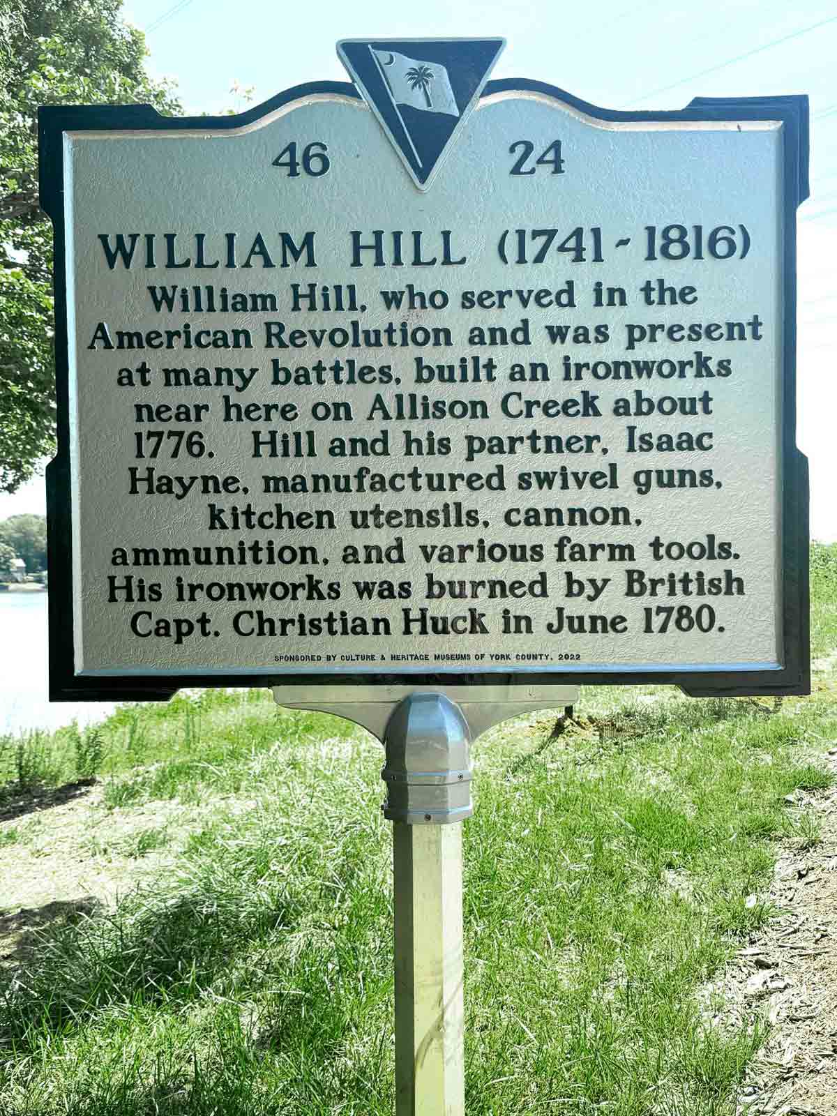 William Hill Iron Works Historical Marker