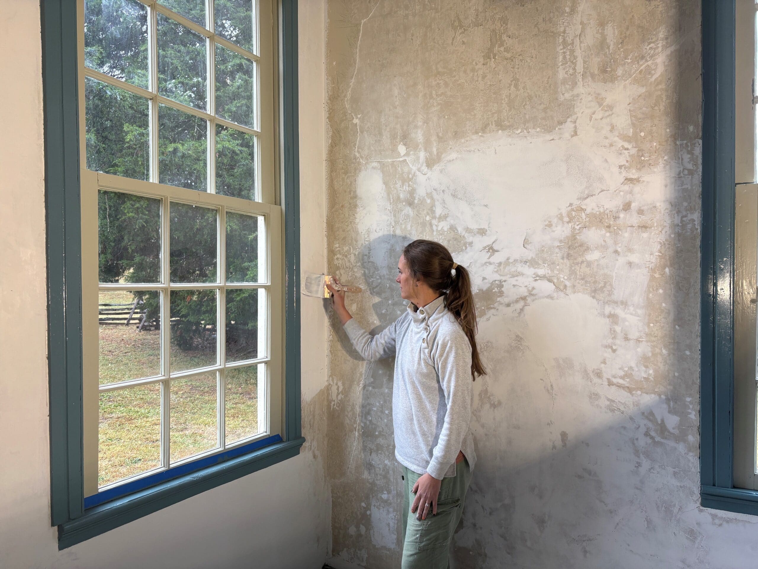 Sara painting the Seminary 10.27.2025